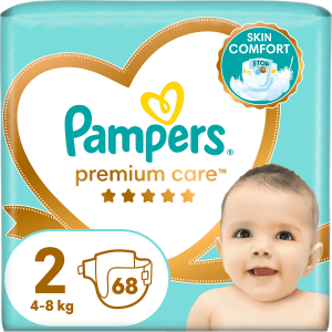 PAMPERS Premium Care pieluchy 2 4 8 kg 68 szt