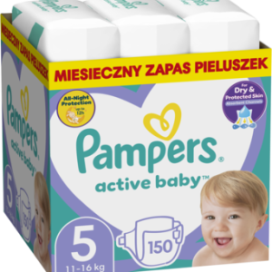PAMPERS Active Baby pieluchy 11 16kg rozmiar 5 150 szt