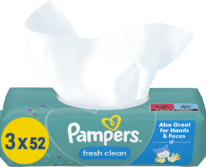 PAMPERS Fresh Clean chusteczki nawilzane dla dzieci 3 x 52 szt